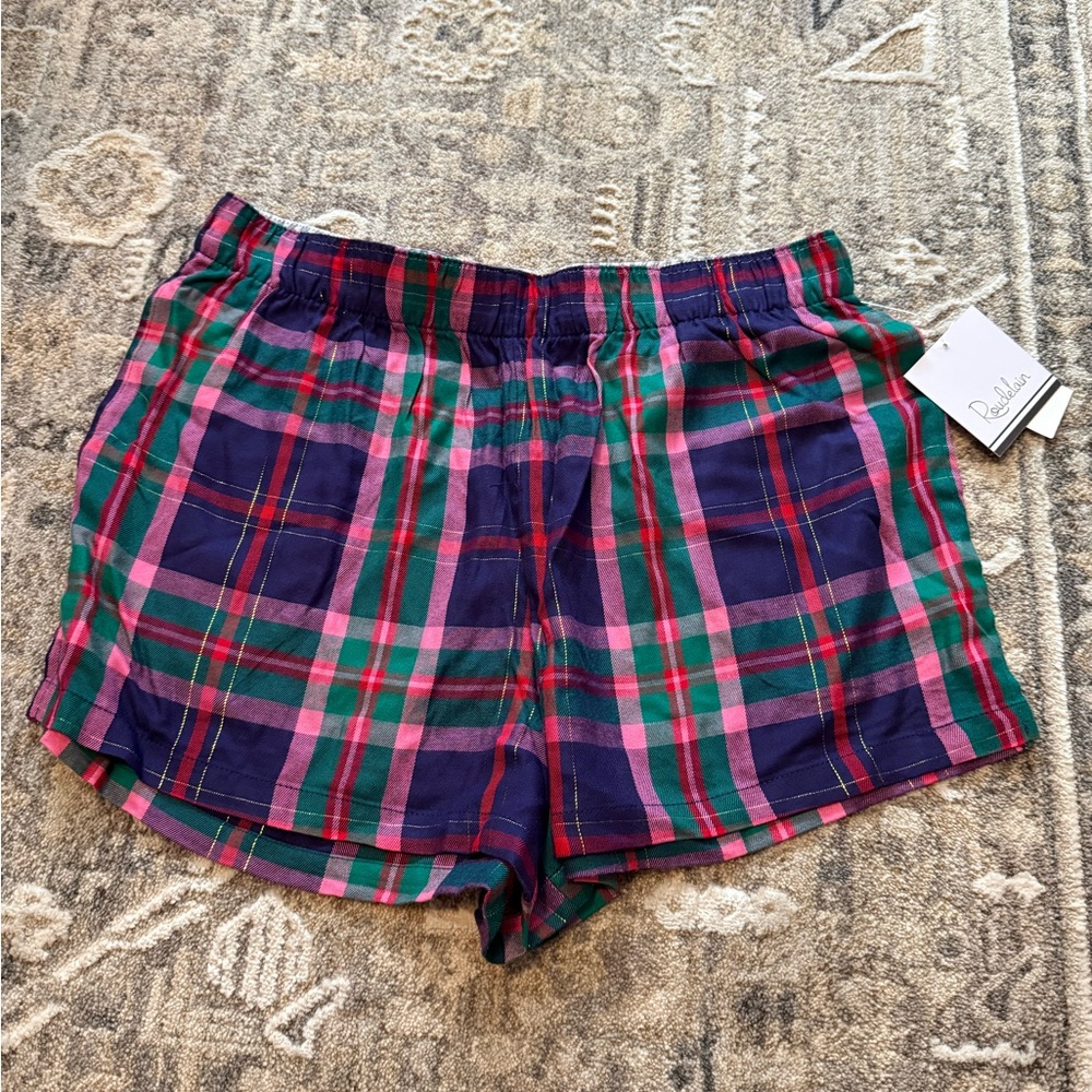 Roudelain plaid colorful shorts size Medium